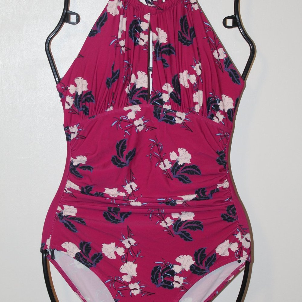 Joyaria Womens Front Ruched One Piece Swimsuit Tummy Control Slimming Size S